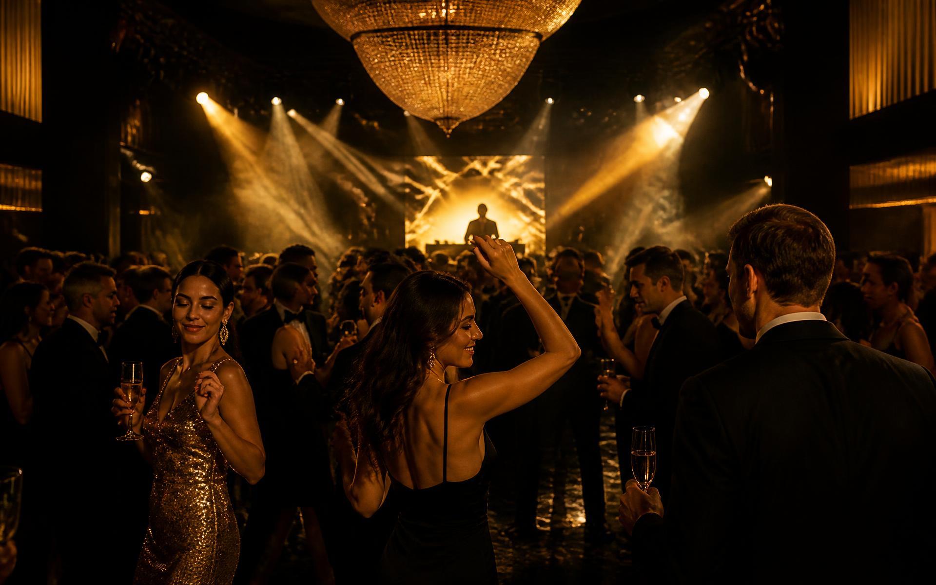Soirée à thème Black & Gold dans un lieu élégant